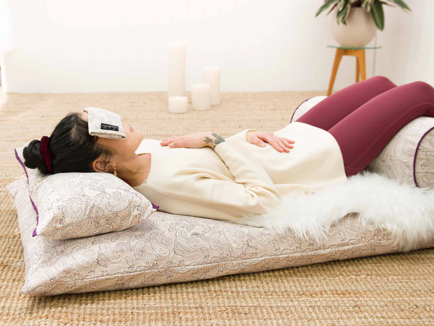 Pillows and cushions for meditation comfort